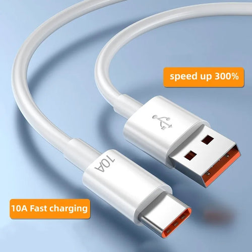 120W 10A Super Fast Charging Cable USB A To Type C Phone Charger Data Cord Quick Charge USB Type C Data Transfer Data Wire Cable