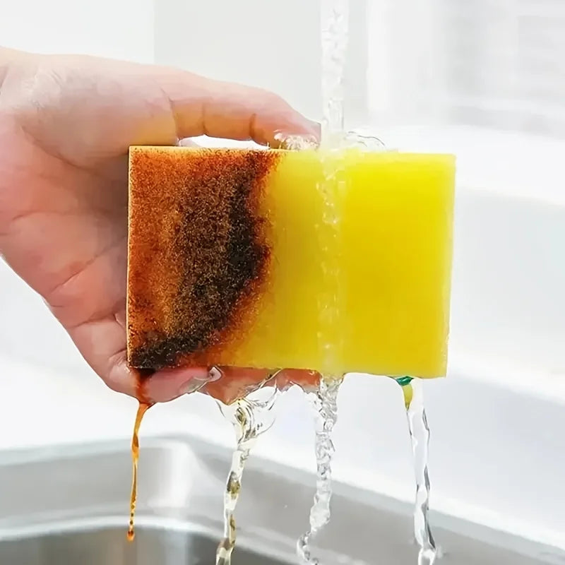100pcs Magic Cleaning Sponges Reusable Pan Pot Dishwashing Scouring Pads Household Kitchen Sponge Wipes Brush Clean Tools