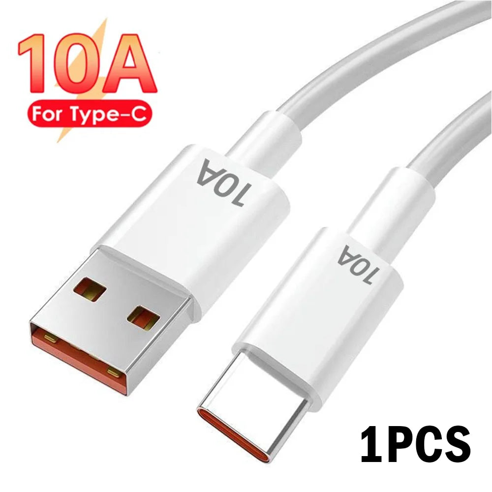 120W 10A Super Fast Charging Cable USB A To Type C Phone Charger Data Cord Quick Charge USB Type C Data Transfer Data Wire Cable